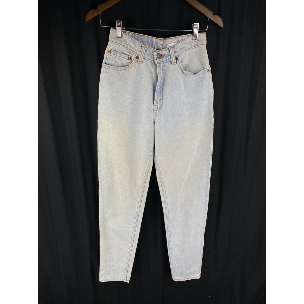 Vtg Levis 512 Women Jeans Size 5 (Fit 25x31) Short Blue Slim Fit Tapered Leg 90s
